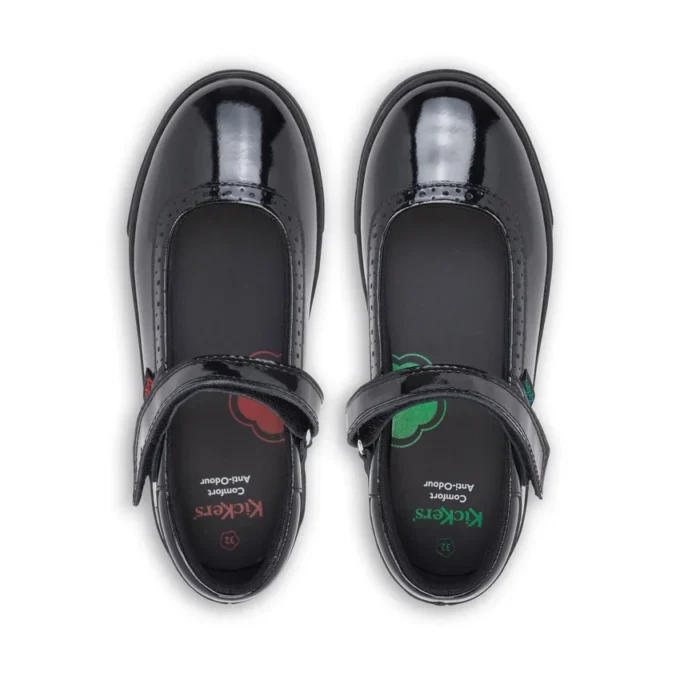 Junior Mädchen Tovni Brogue MJ Lackleder Schwarz Junior Mädchen Tovni Brogue MJ Lackleder Schwarz