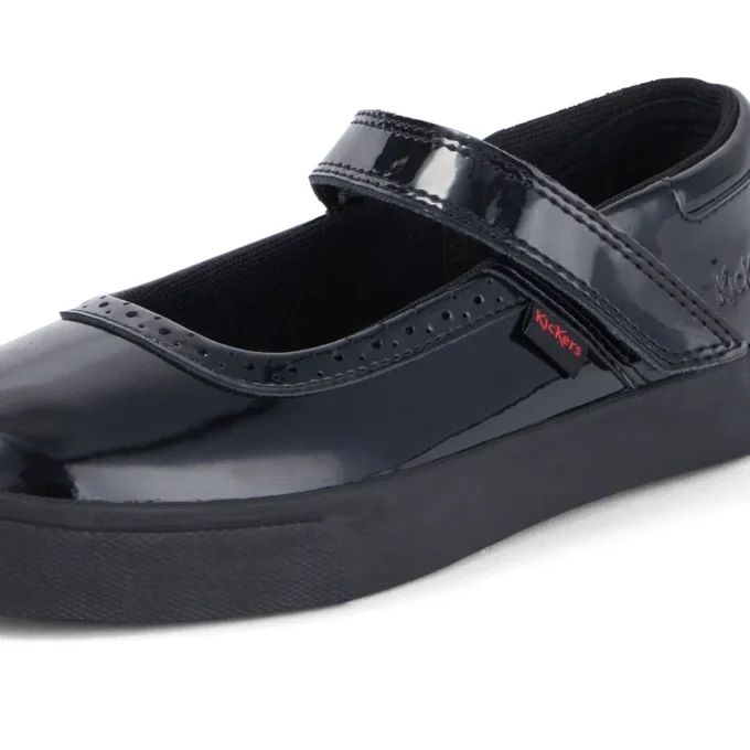 Junior Mädchen Tovni Brogue MJ Lackleder Schwarz Junior Mädchen Tovni Brogue MJ Lackleder Schwarz
