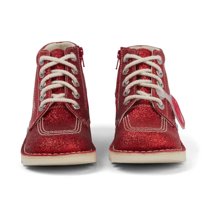 Junior Unisex Kick Hi Glitzer-Schuhe Rot Junior Unisex Kick Hi Glitzer-Schuhe Rot