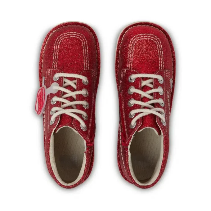 Junior Unisex Kick Hi Glitzer-Schuhe Rot Junior Unisex Kick Hi Glitzer-Schuhe Rot
