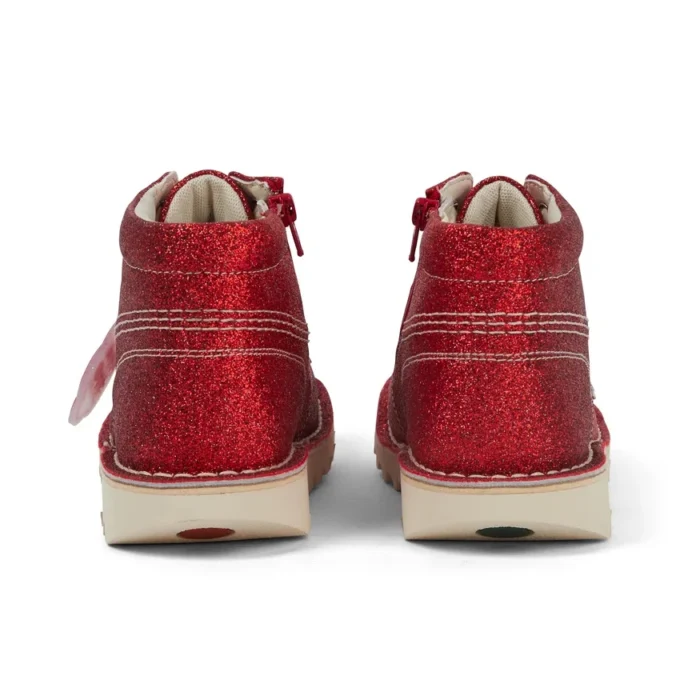 Junior Unisex Kick Hi Glitzer-Schuhe Rot Junior Unisex Kick Hi Glitzer-Schuhe Rot