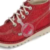 Junior Unisex Kick Hi Glitzer-Schuhe Rot Junior Unisex Kick Hi Glitzer-Schuhe Rot