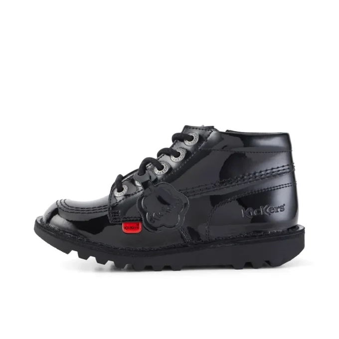 Junior Unisex Kick Hi Zip Lackleder Schwarz Junior Unisex Kick Hi Zip Lackleder Schwarz