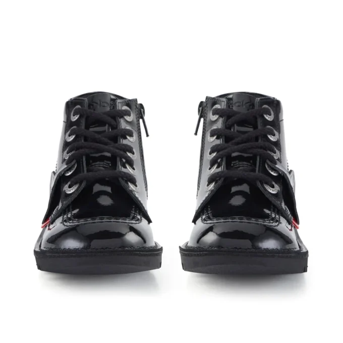 Junior Unisex Kick Hi Zip Lackleder Schwarz Junior Unisex Kick Hi Zip Lackleder Schwarz