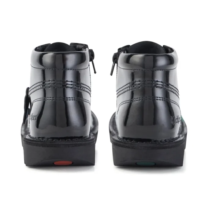 Junior Unisex Kick Hi Zip Lackleder Schwarz Junior Unisex Kick Hi Zip Lackleder Schwarz