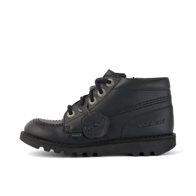 Junior Unisex Kick Hi Zip Leder-Alternative Schwarz Junior Unisex Kick Hi Zip Leder-Alternative Schwarz