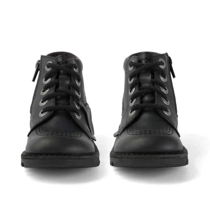 Junior Unisex Kick Hi Zip Leder-Alternative Schwarz Junior Unisex Kick Hi Zip Leder-Alternative Schwarz