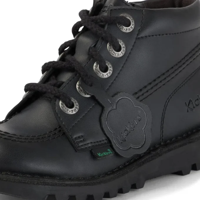 Junior Unisex Kick Hi Zip Leder-Alternative Schwarz Junior Unisex Kick Hi Zip Leder-Alternative Schwarz