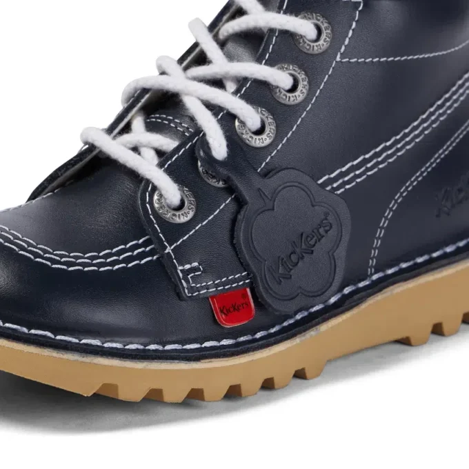 Junior Unisex Kick Hi Zip Leder Navy Junior Unisex Kick Hi Zip Leder Navy