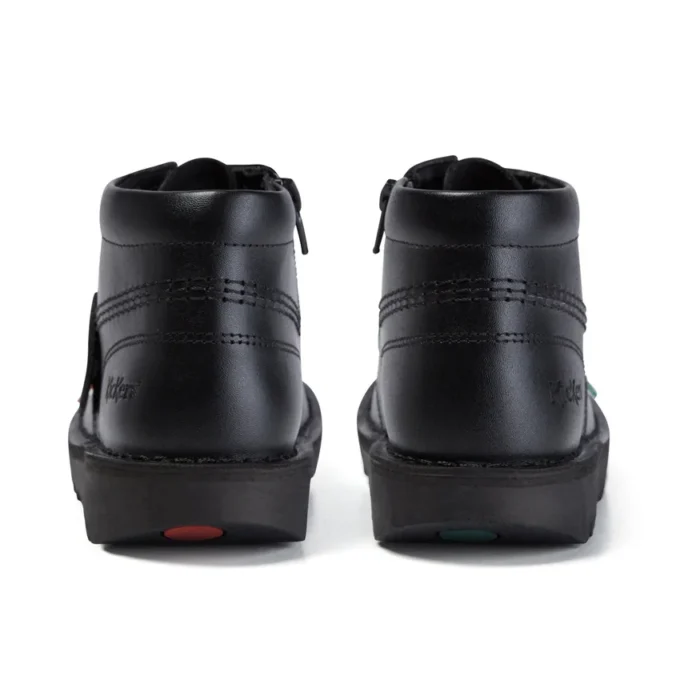 Junior Unisex Kick Hi Zip Leder Schwarz Junior Unisex Kick Hi Zip Leder Schwarz