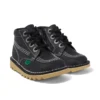 Junior Unisex Kick Hi Zip Leder Schwarz/Weiß Junior Unisex Kick Hi Zip Leder Schwarz/Weiß