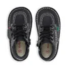 Junior Unisex Kick Hi Zip Leder Schwarz/Weiß Junior Unisex Kick Hi Zip Leder Schwarz/Weiß