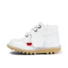 Junior Unisex Kick Hi Zip Leder Weiß Junior Unisex Kick Hi Zip Leder Weiß