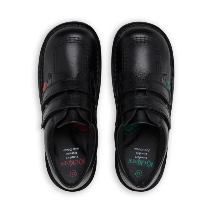 Junior Unisex Kick Lo Twin Vel Leder Schwarz Junior Unisex Kick Lo Twin Vel Leder Schwarz