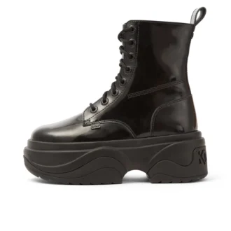 Kade Stiefel für Erwachsene, Unisex, Lackleder, Schwarz