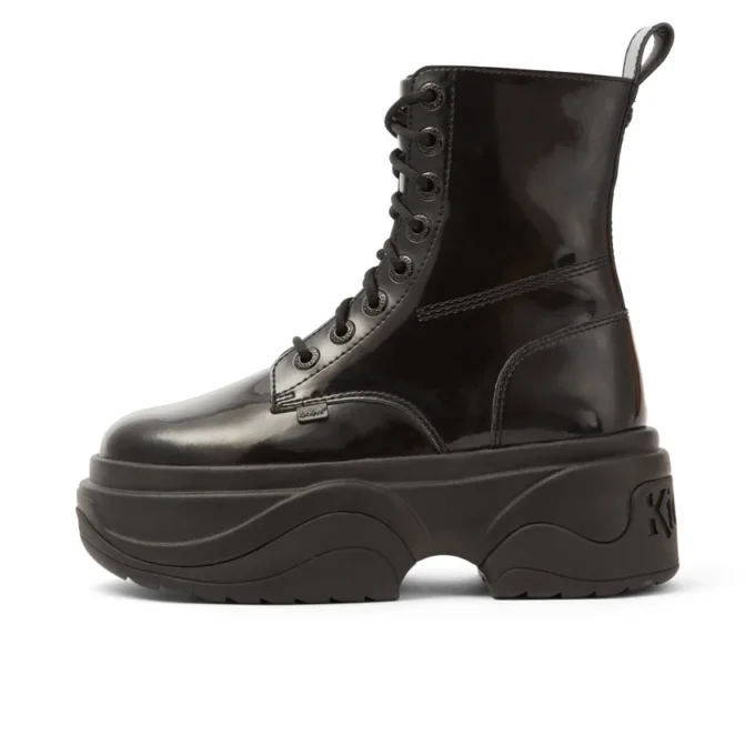 Kade Stiefel für Erwachsene, Unisex, Lackleder, Schwarz