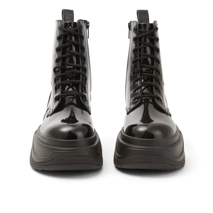 Kade Stiefel für Erwachsene, Unisex, Lackleder, Schwarz