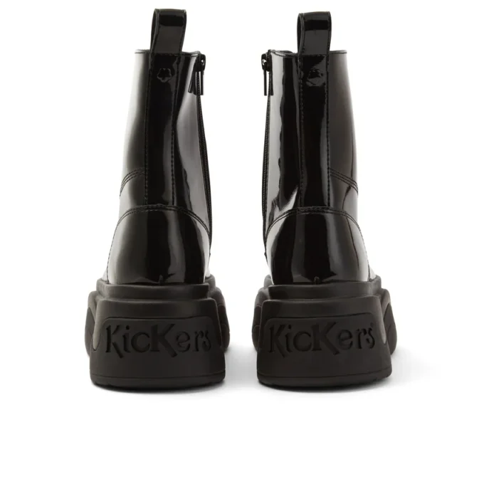 Kade Stiefel für Erwachsene, Unisex, Lackleder, Schwarz