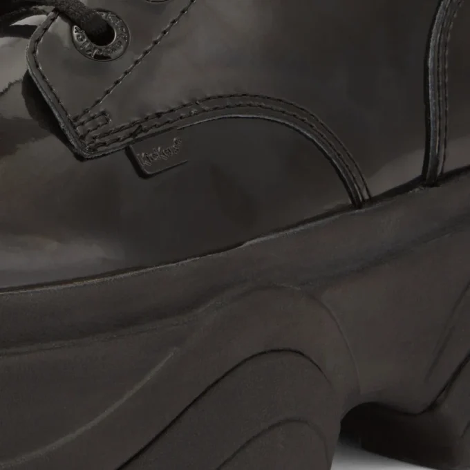 Kade Stiefel für Erwachsene, Unisex, Lackleder, Schwarz