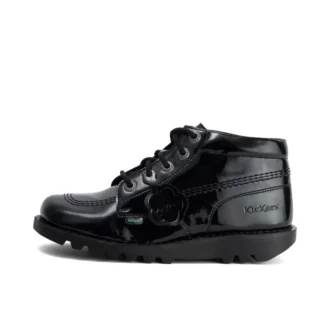 Kick Hi für Erwachsene, Damen, Leder, Lackleder-Optik, Schwarz