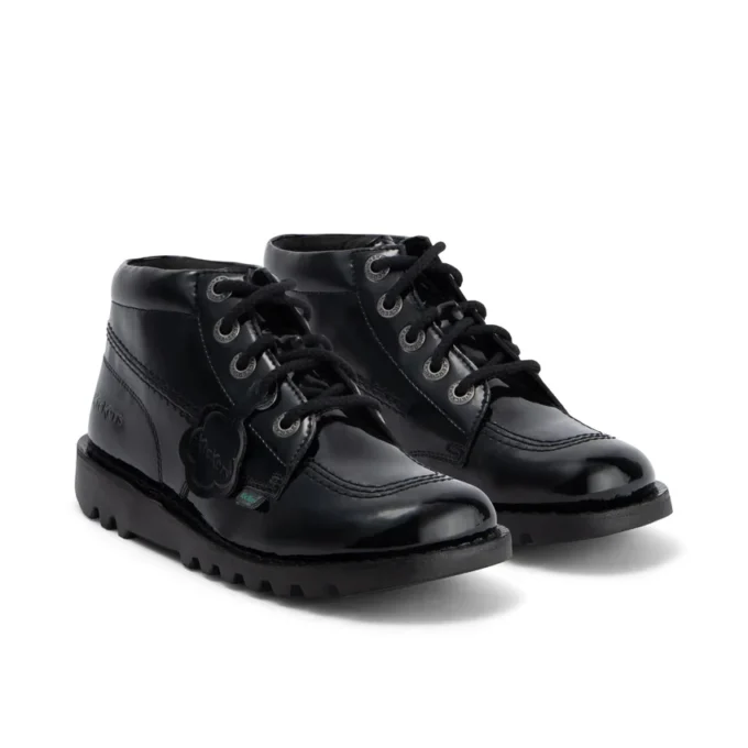 Kick Hi für Erwachsene, Damen, Leder, Lackleder-Optik, Schwarz Kick Hi für Erwachsene, Damen, Leder, Lackleder-Optik, Schwarz
