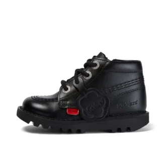 Kick Hi Hi Zip für Kleinkinder, Unisex, Leder, Schwarz