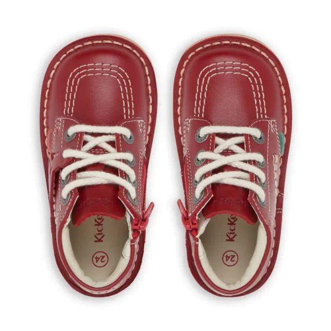 Kick Hi Hi Zip Leder für Kleinkinder, Unisex, Rot Kick Hi Hi Zip Leder für Kleinkinder, Unisex, Rot