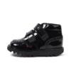 Kick Hi Vel Brogue Lackleder für Mädchen im Kleinkindalter, schwarz Kick Hi Vel Brogue Lackleder für Mädchen im Kleinkindalter, schwarz