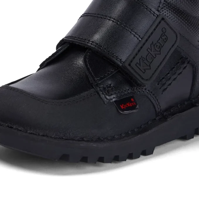 Kick Mid Scuff Leder für Jungen, schwarz Kick Mid Scuff Leder für Jungen, schwarz