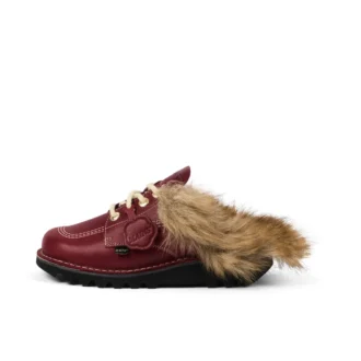 Kick Mule Fur Mains Red für Erwachsene, Unisex