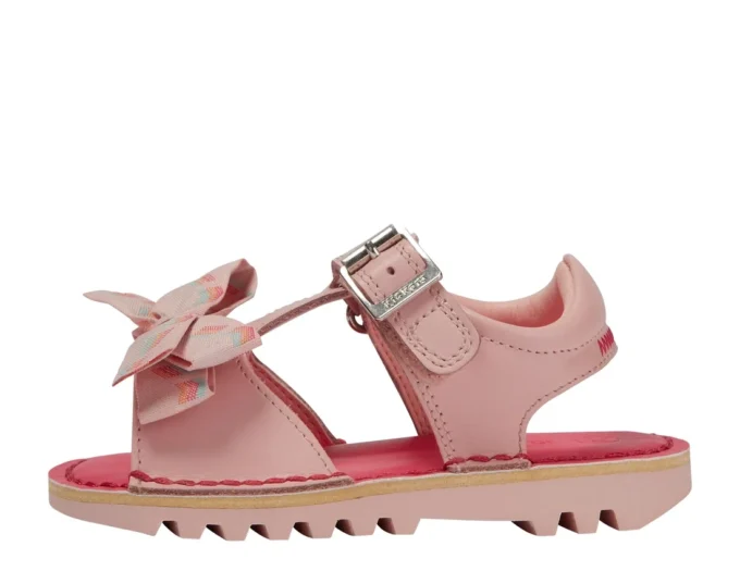 Kick Sandal für kleine Mädchen aus Leder, rosa Kick Sandal für kleine Mädchen aus Leder, rosa