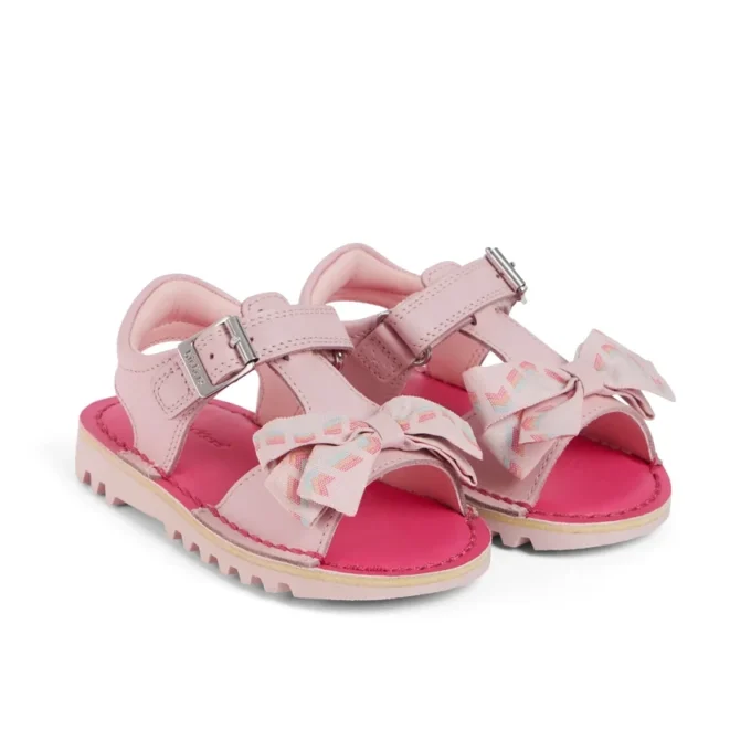 Kick Sandal für kleine Mädchen aus Leder, rosa Kick Sandal für kleine Mädchen aus Leder, rosa