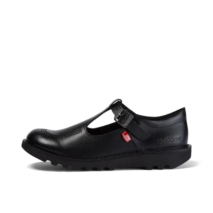 Kick T-Bar für junge Damen aus Leder, schwarz Kick T-Bar für junge Damen aus Leder, schwarz