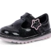 Kick T-Bar Galactic Leder Schwarz für kleine Mädchen Kick T-Bar Galactic Leder Schwarz für kleine Mädchen