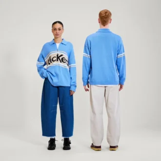 Kickers Classic Unisex-Strickjacke mit durchgehendem Reißverschluss für Erwachsene, Blau