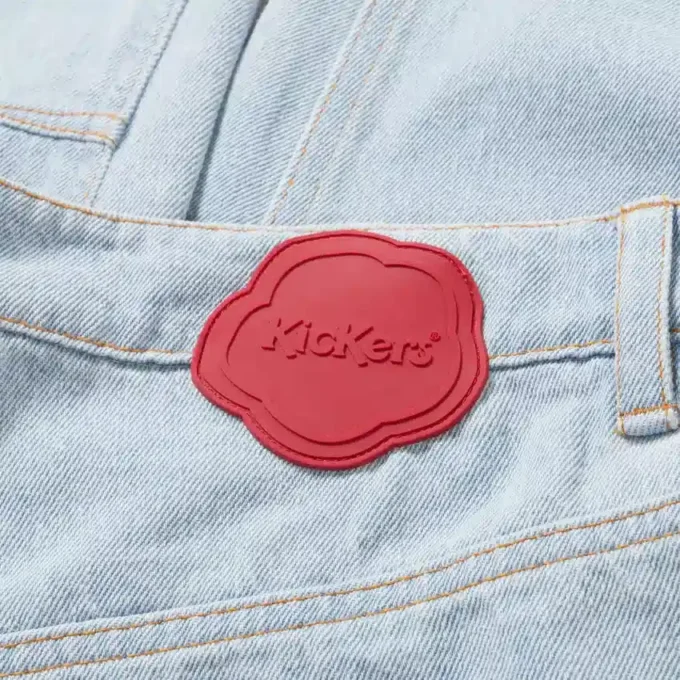 Kickers Classic Wide Leg Barrel Jeans für Damen, Blau Kickers Classic Wide Leg Barrel Jeans für Damen, Blau