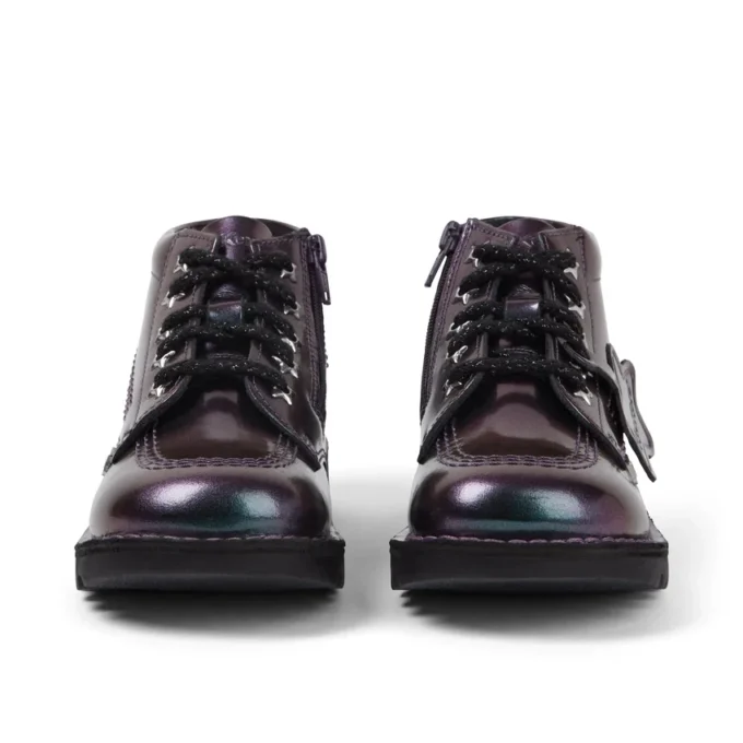 Kickers Kick Hi Galactic für Mädchen, Lackleder, lila