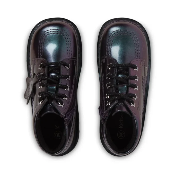 Kickers Kick Hi Galactic für Mädchen, Lackleder, lila