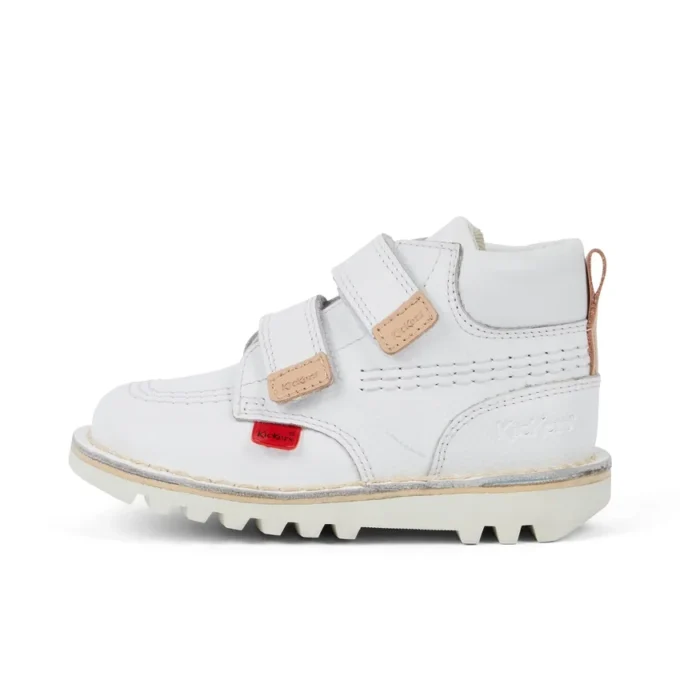 Kickers Kick Hi Roll Unisex für Kleinkinder, Leder, Weiß Kickers Kick Hi Roll Unisex für Kleinkinder, Leder, Weiß