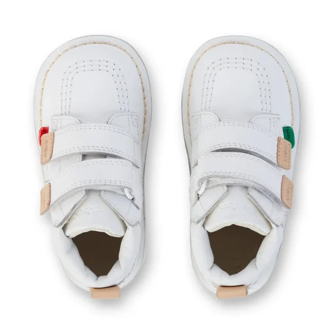 Kickers Kick Hi Roll Unisex für Kleinkinder, Leder, Weiß Kickers Kick Hi Roll Unisex für Kleinkinder, Leder, Weiß