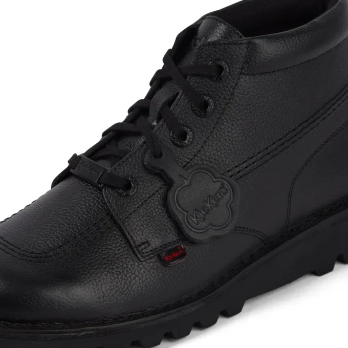 Kickers Kick Hi Tab Herrenstiefel aus Leder, schwarz Kickers Kick Hi Tab Herrenstiefel aus Leder, schwarz