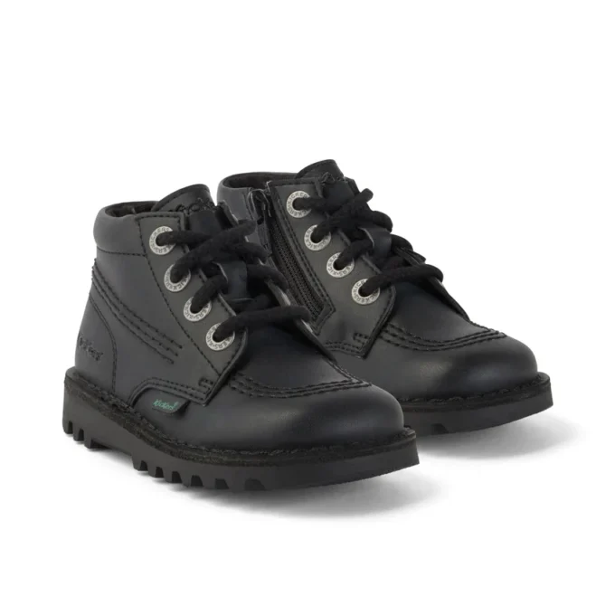 Kickers Kick Hi Zip Leder Alternative Schwarz für Kleinkinder (Unisex) Kickers Kick Hi Zip Leder Alternative Schwarz für Kleinkinder (Unisex)
