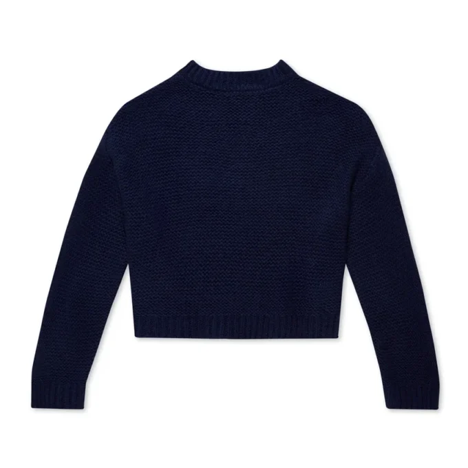 Kickers-Strickpullover für Damen mit U-Boot-Ausschnitt und weiten Ärmeln, marineblau Kickers-Strickpullover für Damen mit U-Boot-Ausschnitt und weiten Ärmeln, marineblau