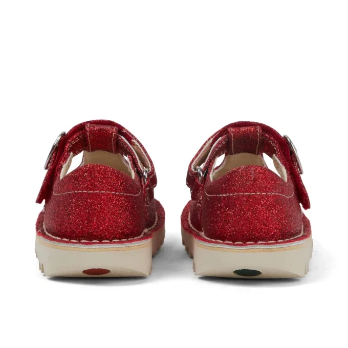 Kickers Unisex Kick T-Bar Glitzer-Schuhe für Kleinkinder, rot Kickers Unisex Kick T-Bar Glitzer-Schuhe für Kleinkinder, rot
