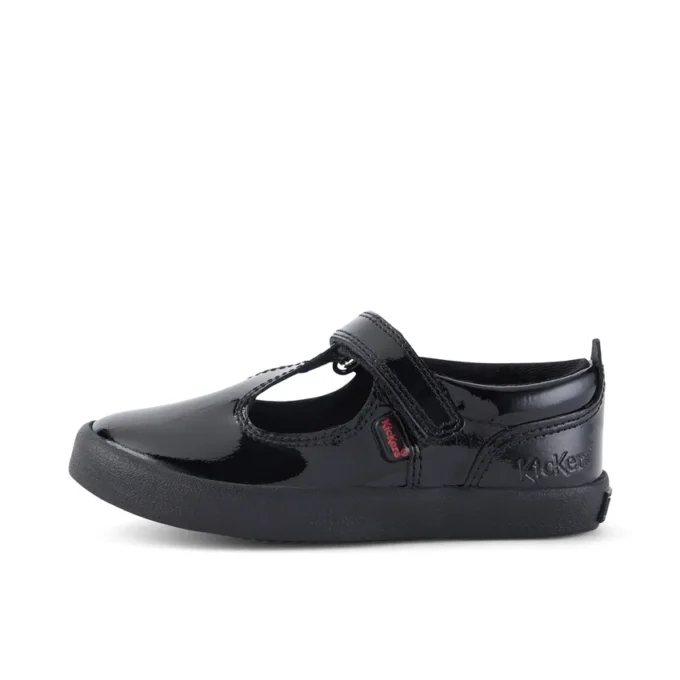 Kleinkind-Mädchen Kariko T-Strap Lackleder Schwarz Kleinkind-Mädchen Kariko T-Strap Lackleder Schwarz