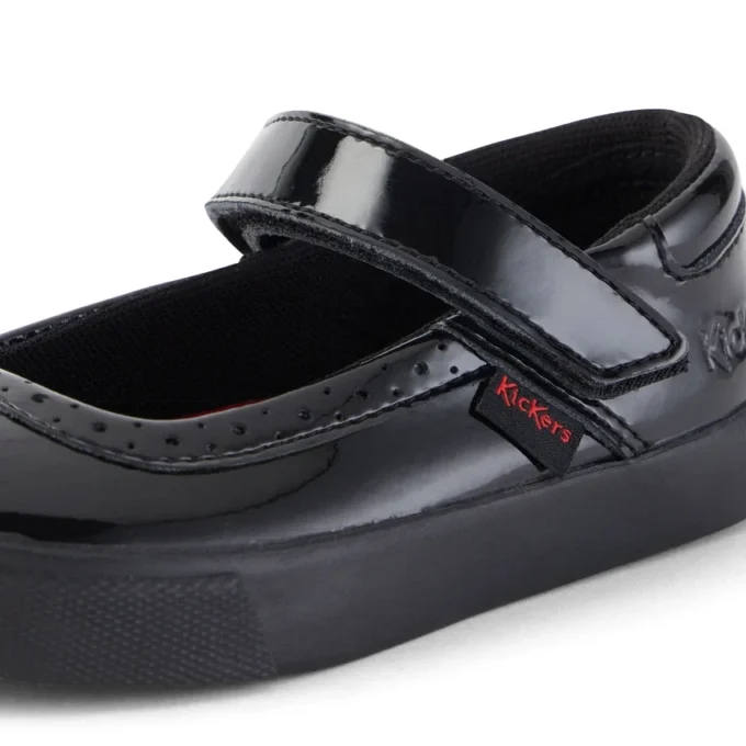Kleinkind-Mädchen Tovni Brogue MJ Lackleder Schwarz Kleinkind-Mädchen Tovni Brogue MJ Lackleder Schwarz