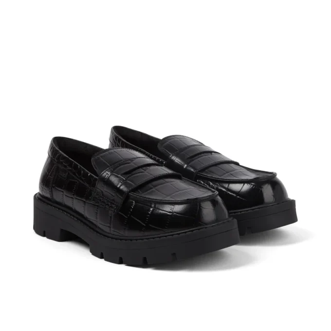 Kori Loafer Croc Leder Schwarz für Damen Kori Loafer Croc Leder Schwarz für Damen