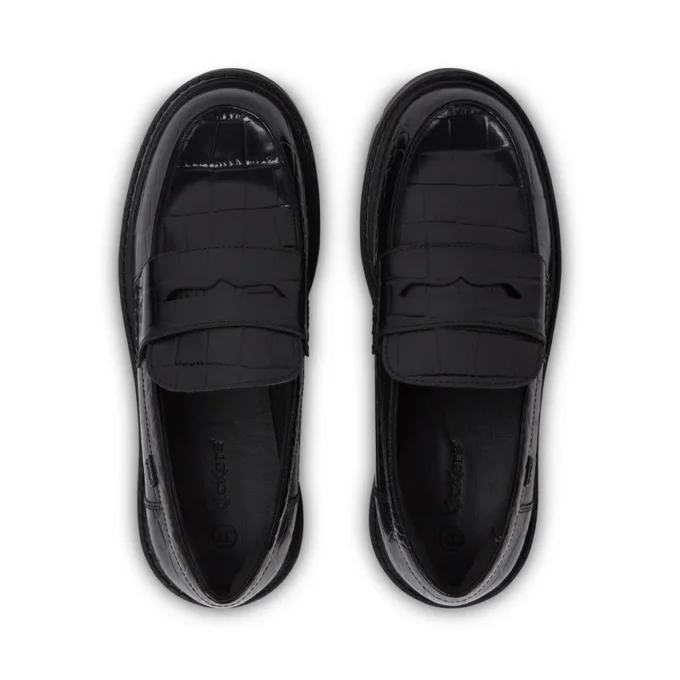 Kori Loafer Croc Leder Schwarz für Damen Kori Loafer Croc Leder Schwarz für Damen
