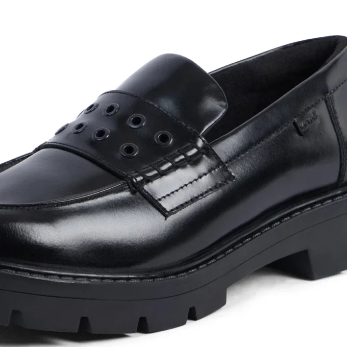 Kori Loafer für Damen, Leder, schwarz, mit Nieten Kori Loafer für Damen, Leder, schwarz, mit Nieten