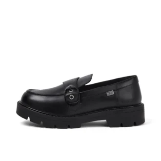 Kori Monk Strap Leder Schwarz für Damen
